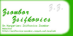 zsombor zsifkovics business card